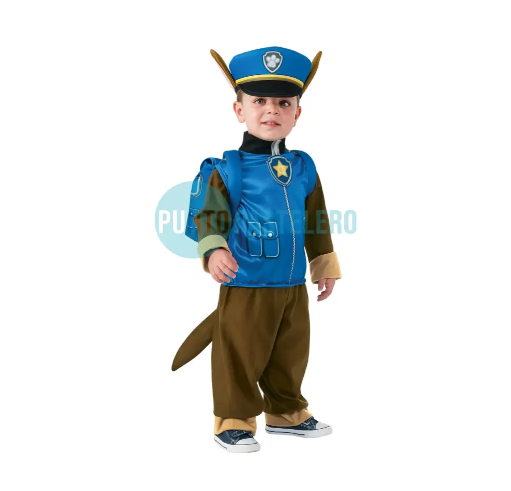 DISFRAZ ECONOMICO PAW PATROL (CHASE) TALLE 1