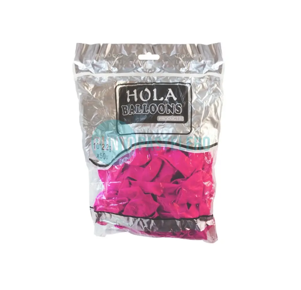 GLOBOS HOLA BALLOONS 10" ROSA (X 50 U.)