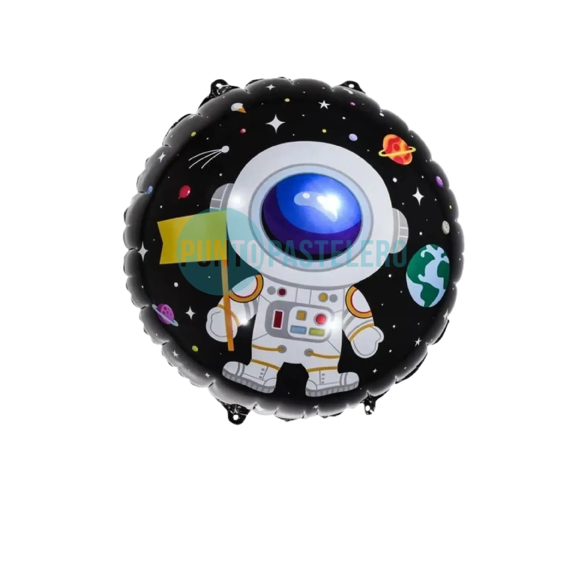 GLOBO METALIZADO REDONDO ASTRONAUTA FELIZ CUMPLEAÑOS (45 CM) [36-4]