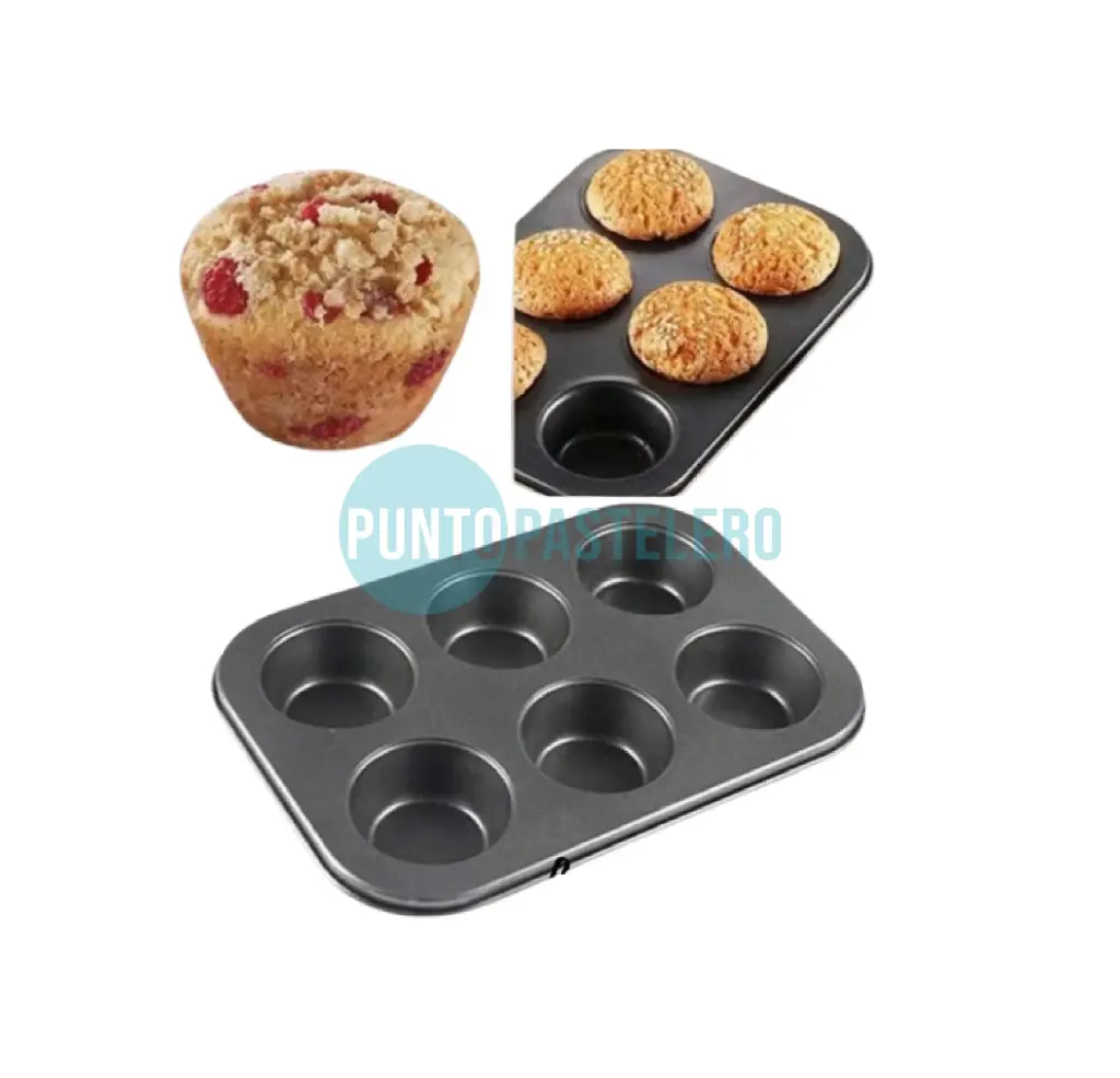 MOLDE ANTIADHERENTE PARA 6 CUPCAKES [P]