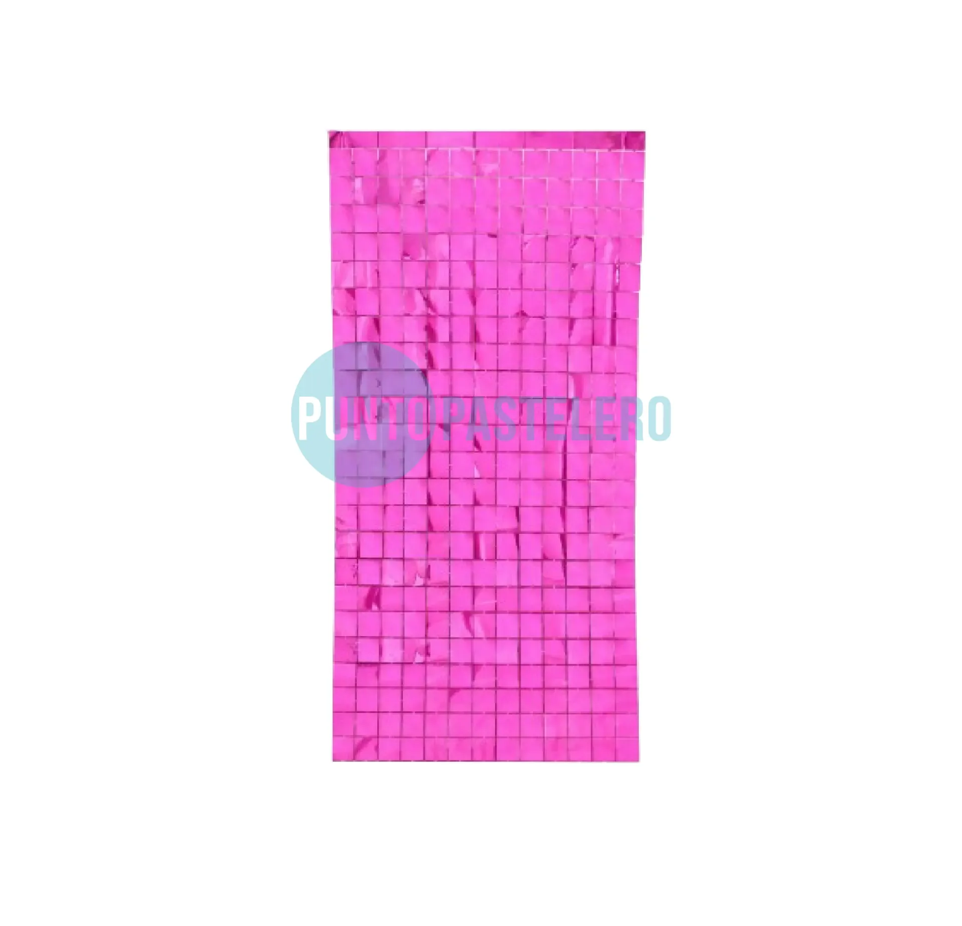 CORTINA METALIZADA BRICK WALL GRANDE FUCSIA (1 X 2 MT.)