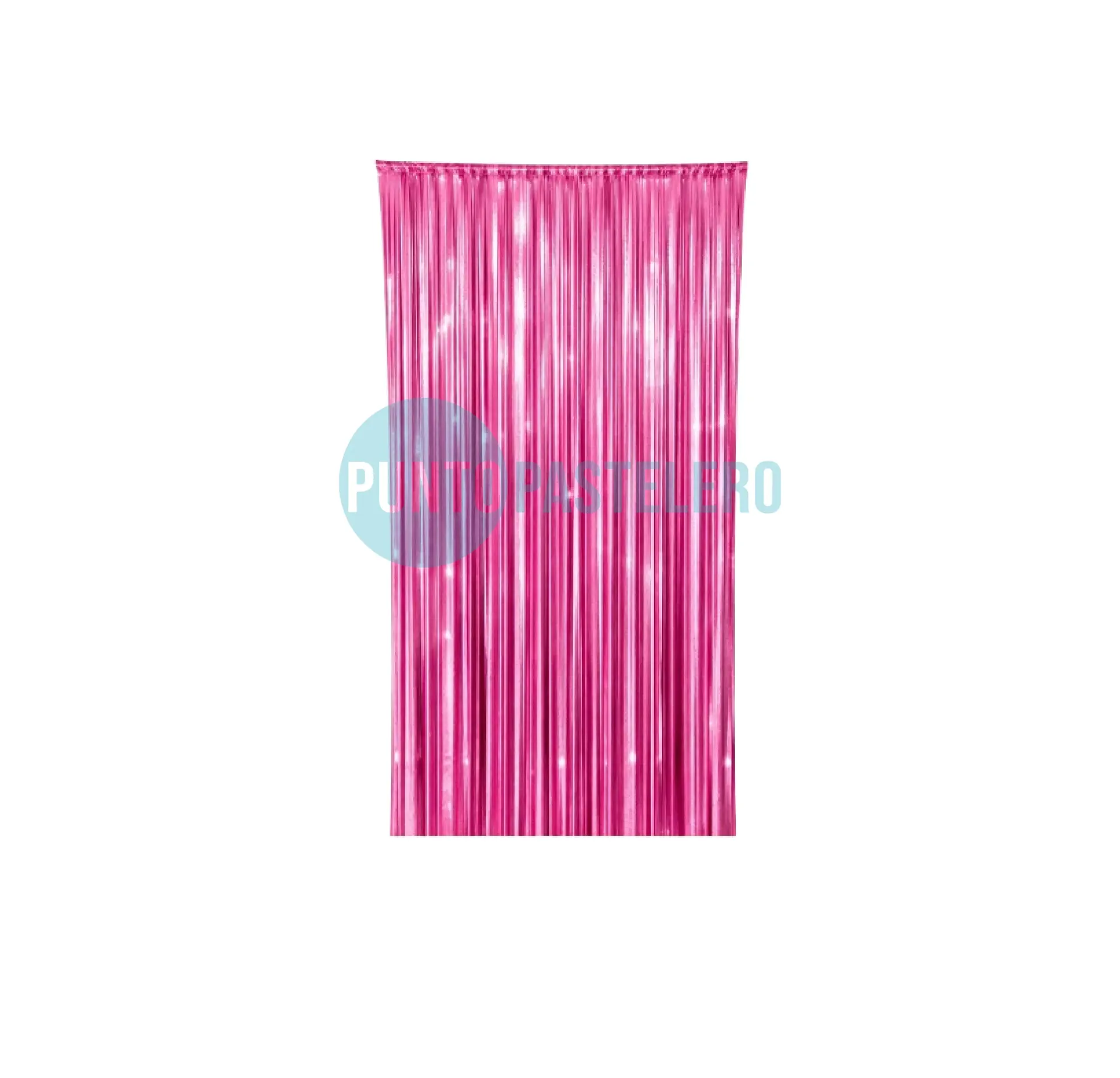 CORTINA METALIZADA ROSA FOIL FRINGE (1 X 2 MT.)