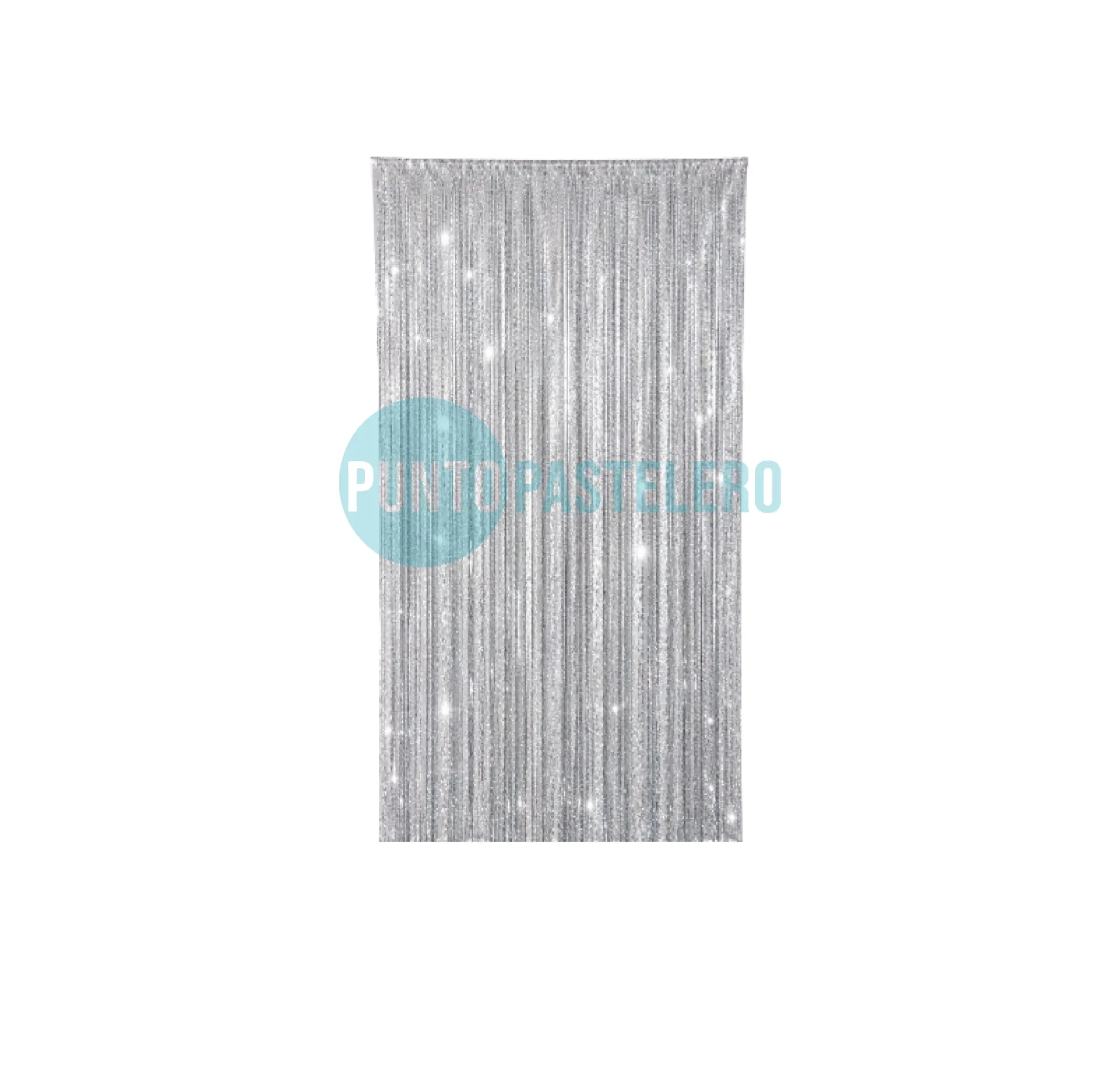 CORTINA METALIZADA GIBREADA PLATA (1 X 2 MT.)