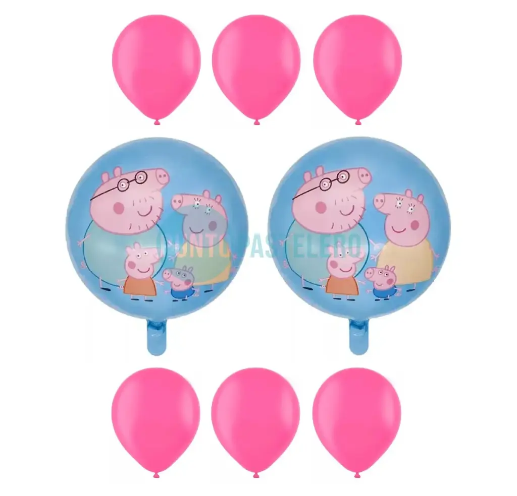 SET GLOBOS PEPPA PIG (8 PZ) [CAJON 5]