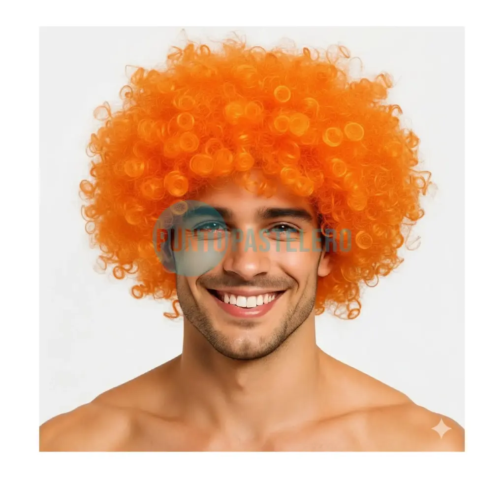 PELUCA PAYASO PREMIUM NARANJA