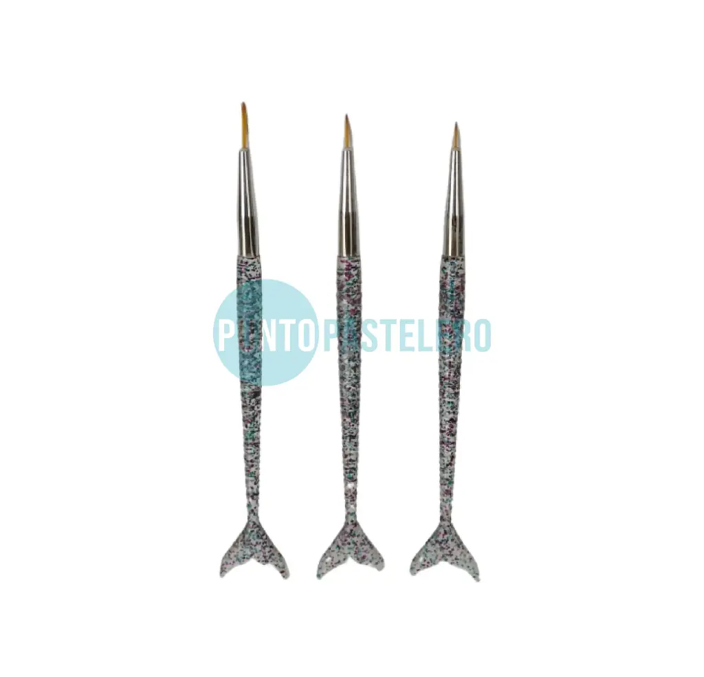 SET PINCELES LINER COLA DE SIRENA (3 U.)