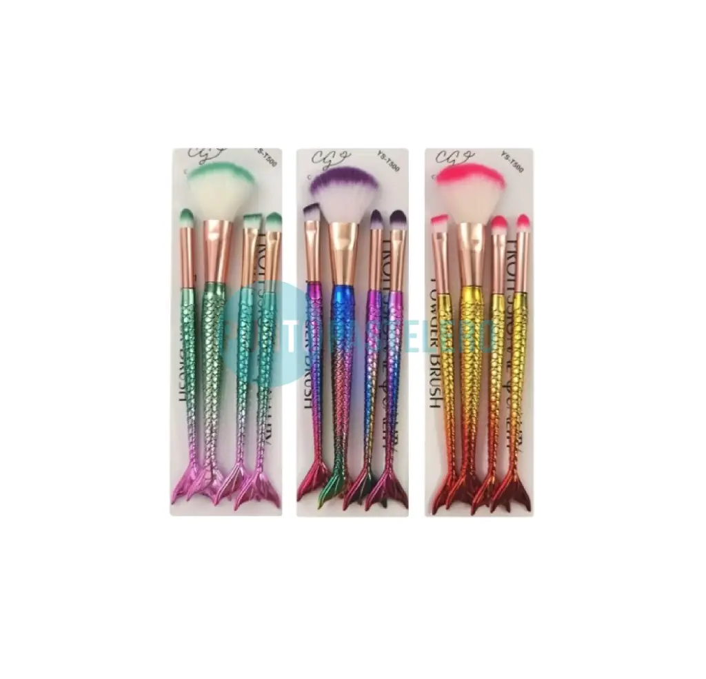 SET PINCELES BROCHAS COLA DE SIRENA (4 U.)