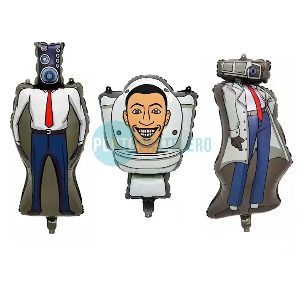 GLOBO METALIZADO SKIBIDI TOILET FIGURAS (60-70 CM) [C3-A7]