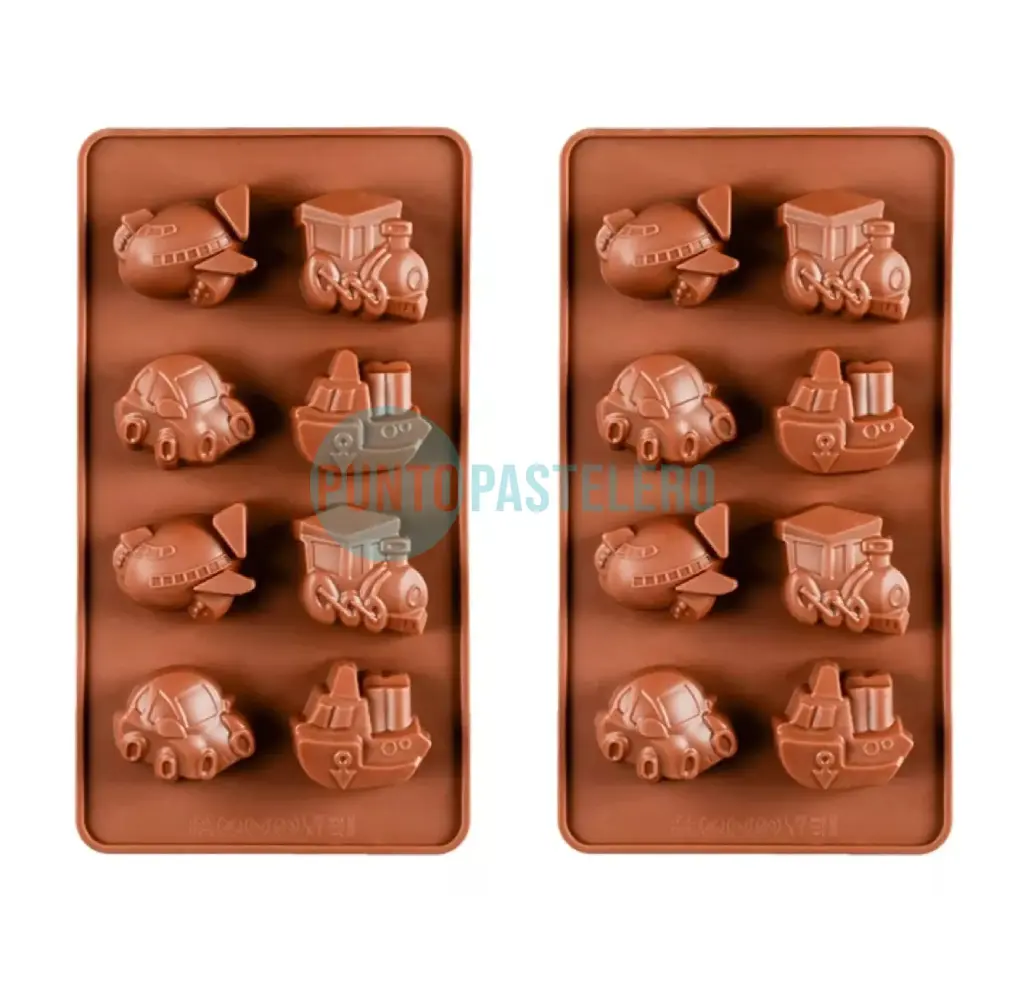 MOLDE BOMBON SILICONA AUTO TREN AVION [P]