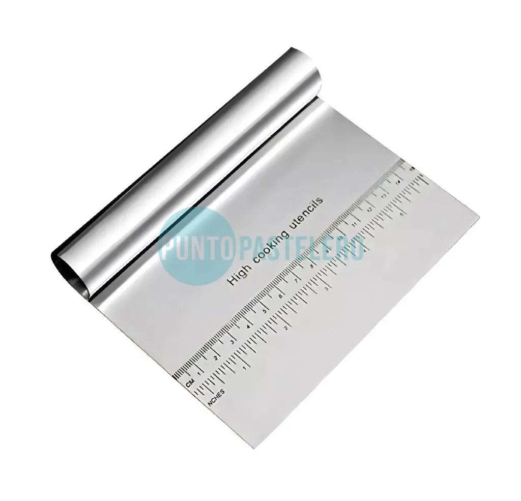 [BM1165] ESPATULA SCRAPER DE ACERO CON REGLA Y RULO (15 CM)