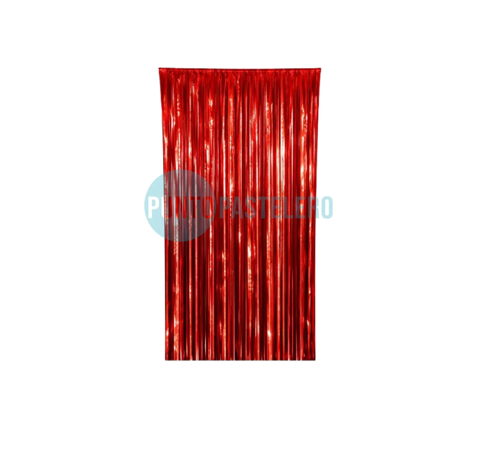 CORTINA METALIZADA ROJO FOIL FRINGE (1 X 2 MT.)