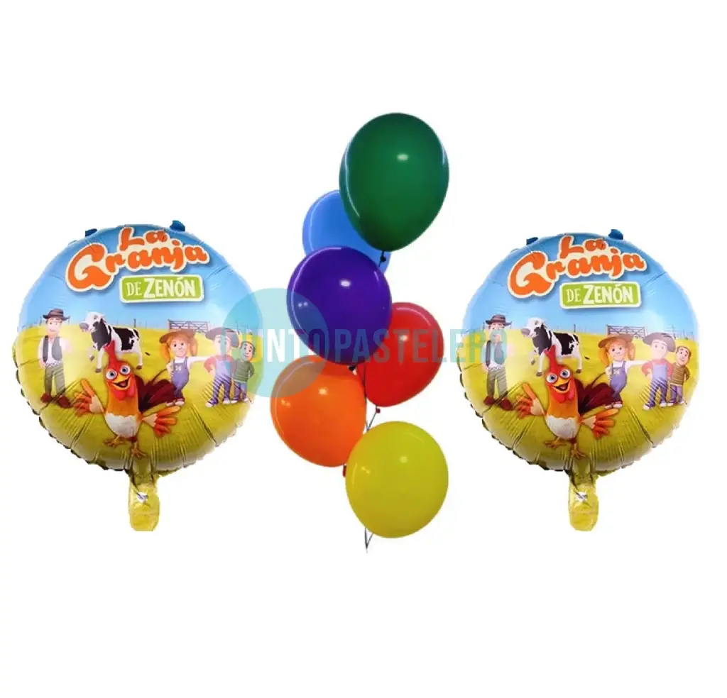 SET GLOBOS GRANJA DE ZENON (8 PZ) [CAJON 5]