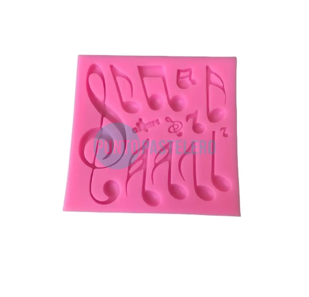 MOLDE DE SILICONA NOTAS MUSICALES [C9]