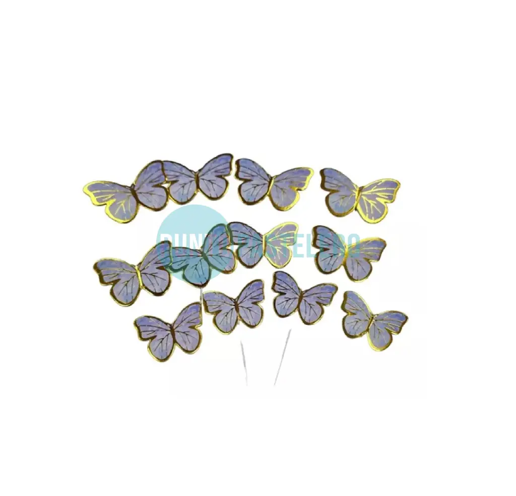 TOPPERS MARIPOSAS (LILA/CELESTE) (X 12 U.)