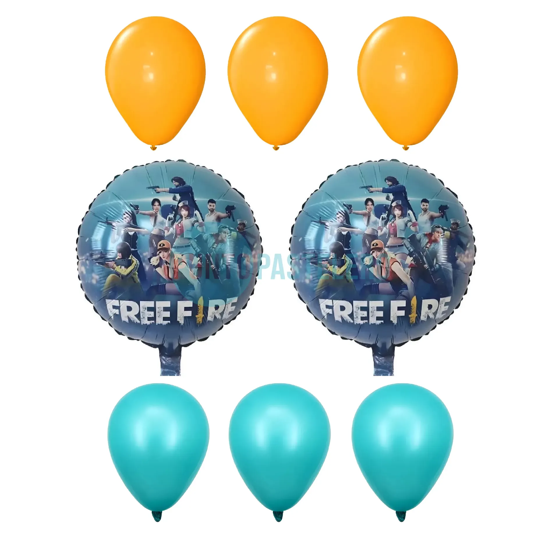SET GLOBO METALIZADO FREE FIRE (8 PZ) [CAJA 5]