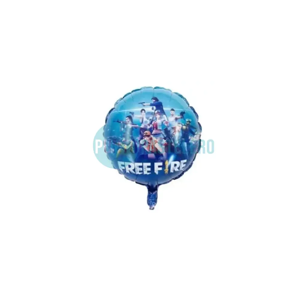 SET GLOBO METALIZADO FREE FIRE (8 PZ) [CAJA 5]