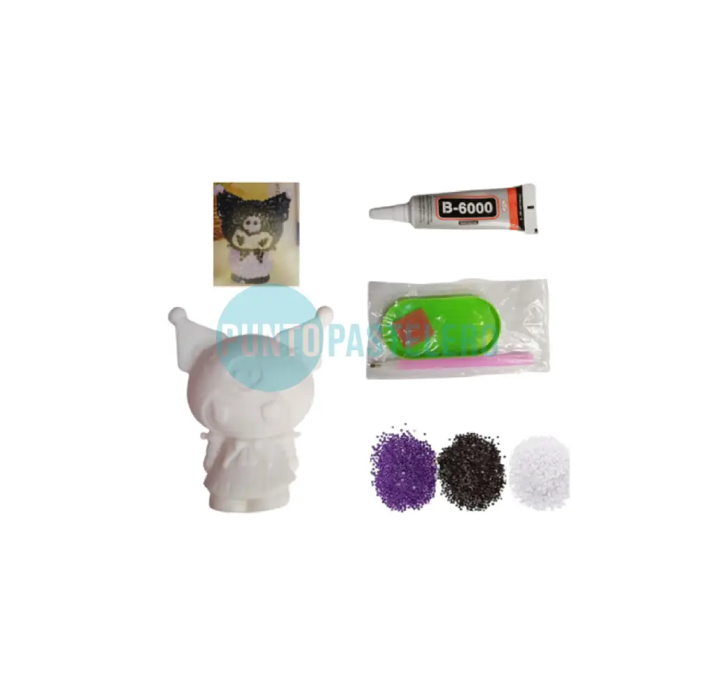 LLAVERO KUROMI PARA DECORAR CON CRISTALES DIY