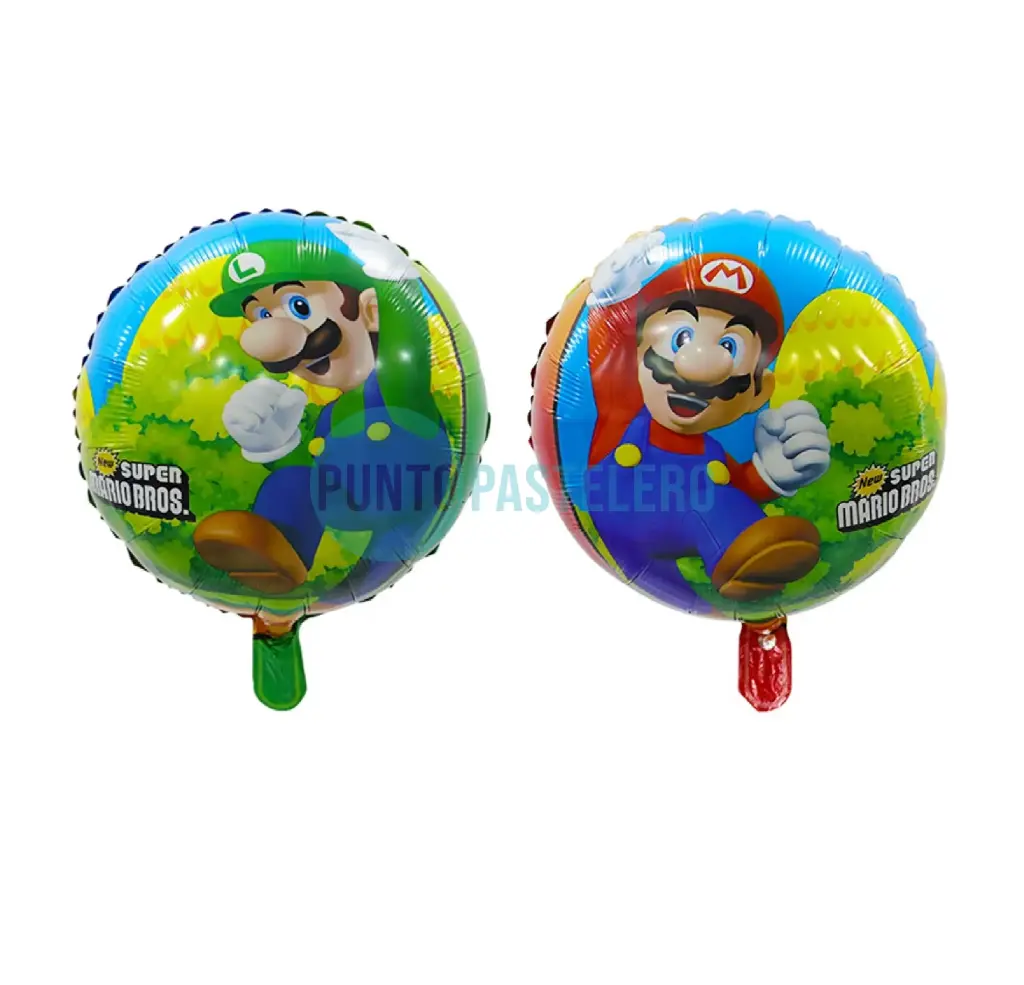 GLOBO METALIZADO MARIO BROS REDONDO (45 CM) [16-2]