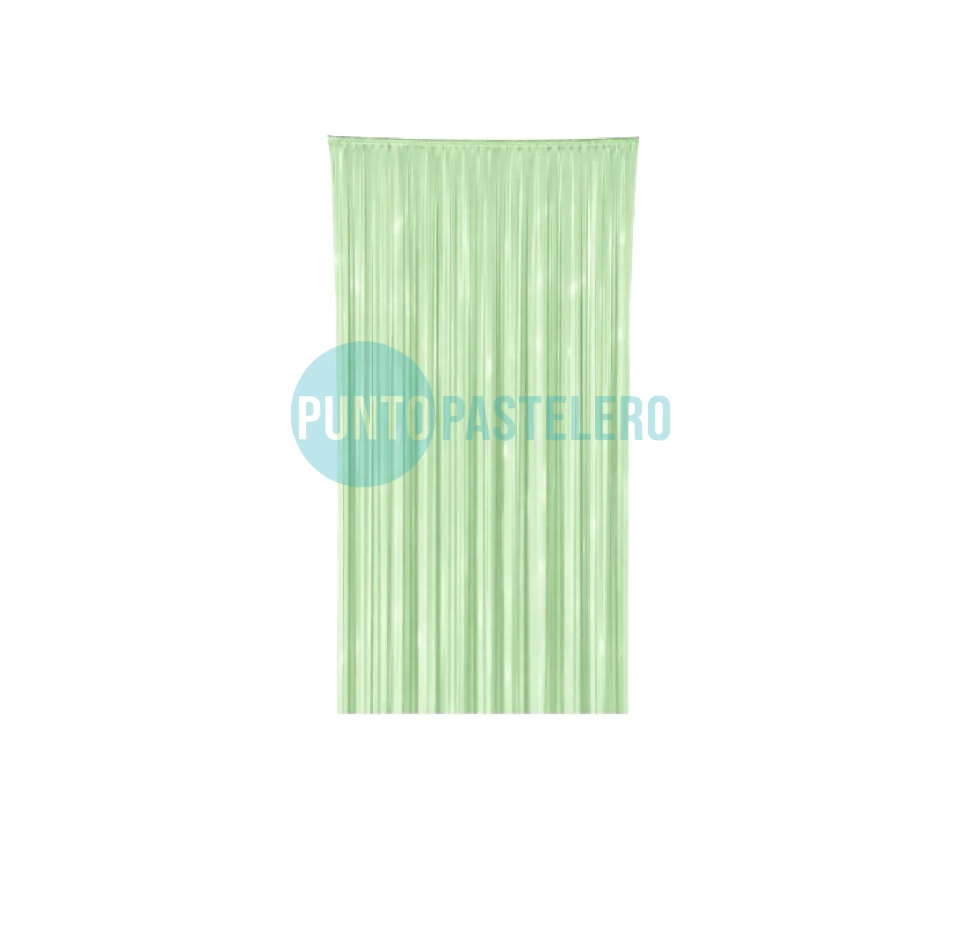 CORTINA VERDE PASTEL FOIL FRINGE (1 X 2 MT.)