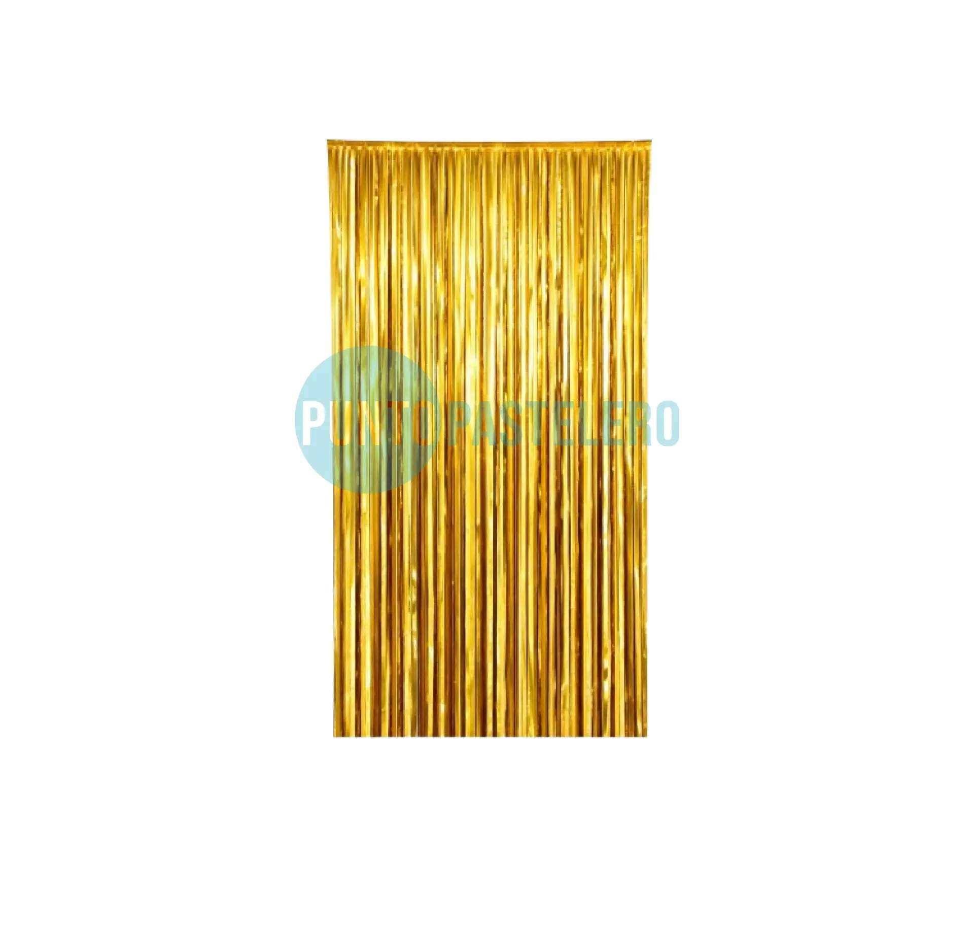 CORTINA METALIZADA TORNASOLADO DORADO FOIL FRINGE (1X2 MT.)
