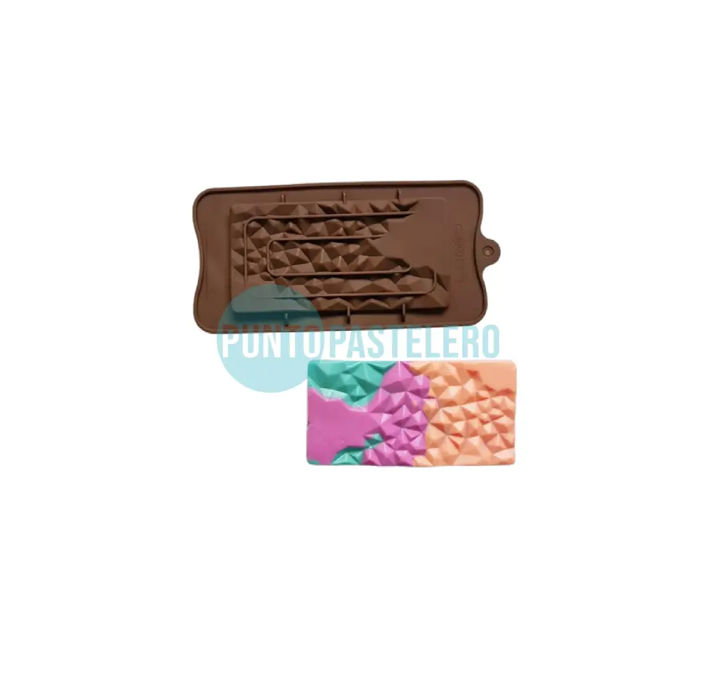 MOLDE SILICONA TABLETA FACETADA [P]