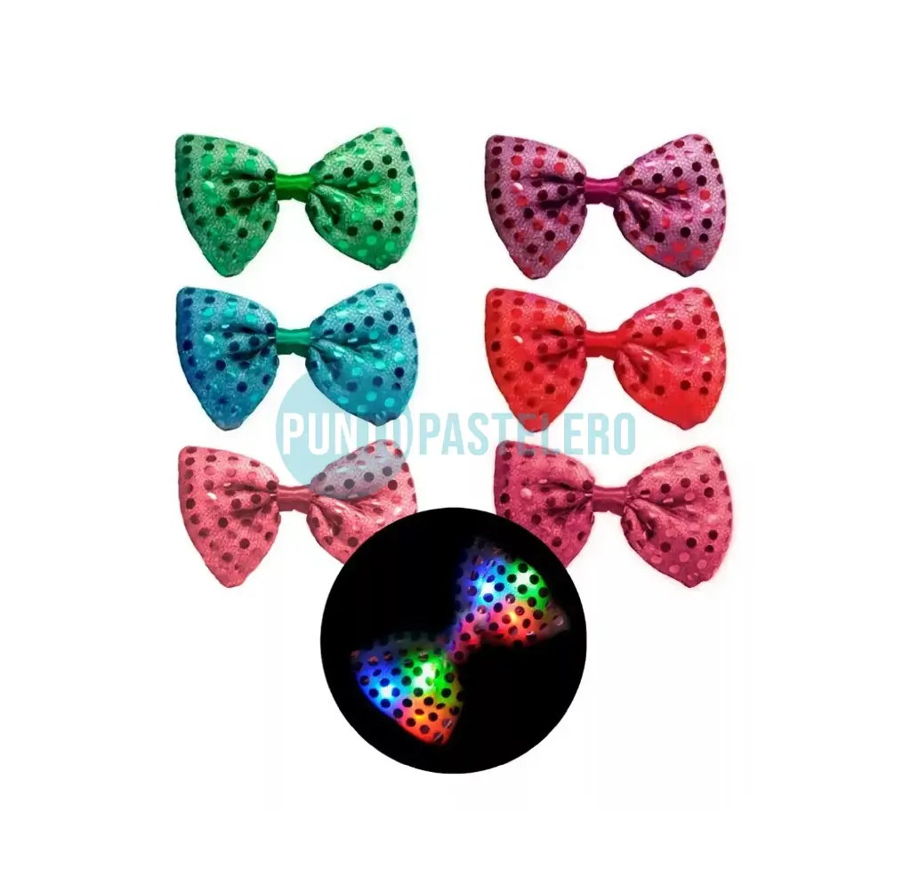 MOÑO LENTEJUELA CON LUZ