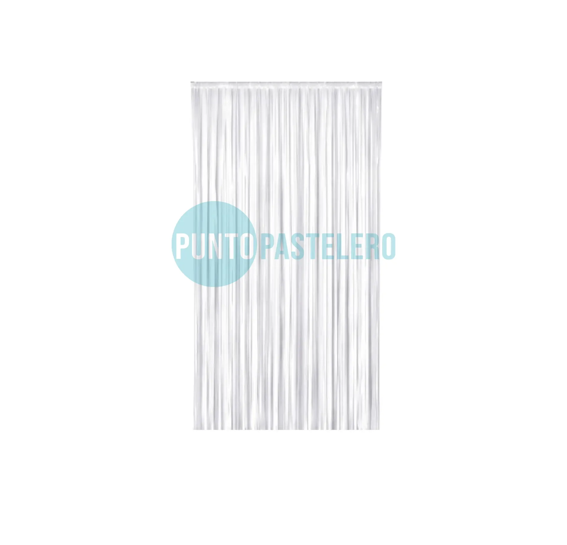 CORTINA METALIZADA BRICK WALL GRANDE LASER PLATA (1 X 2 MT.)
