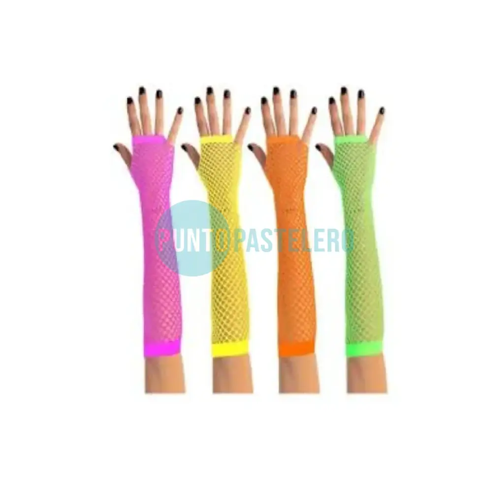 GUANTES LARGOS DE RED FLUO (COLORES SURTIDOS)
