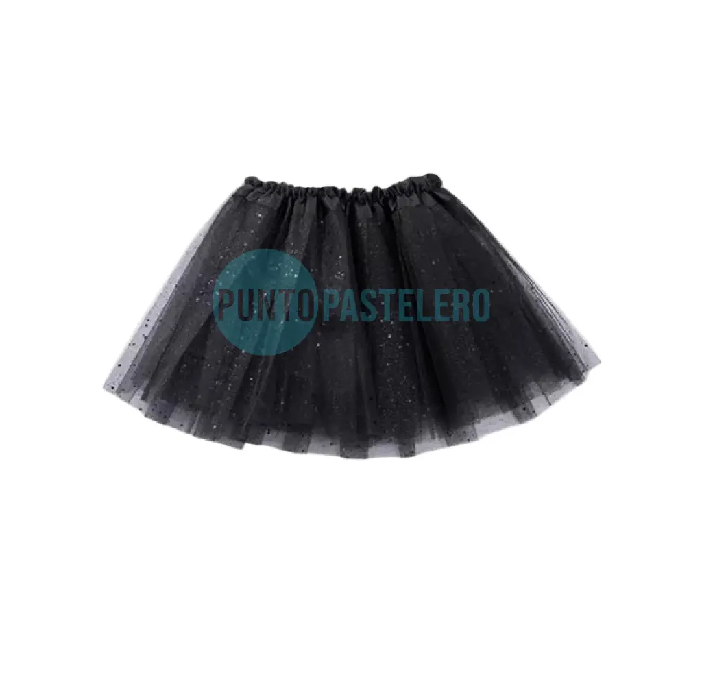 [00112961] TUTU NEGRO CON ONDAS IRIDISCENTES