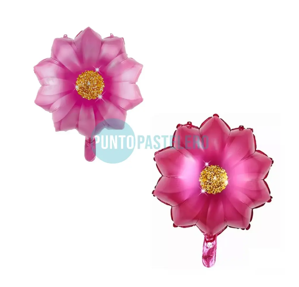 GLOBO METALIZADO FLOR CON CENTRO DORADO (55 CM) [28-5]