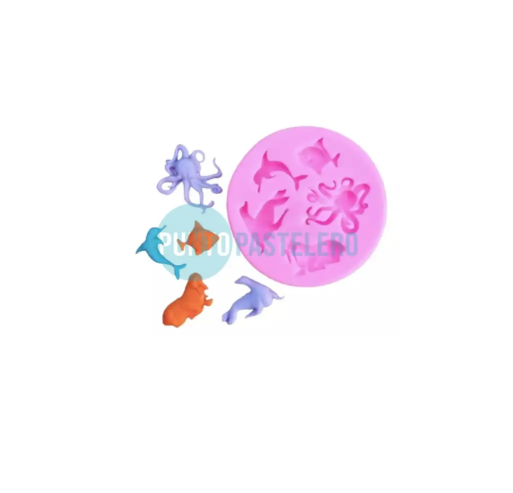 [6980160782135] MOLDE DE SILICONA ANIMALES DE MAR [C3]