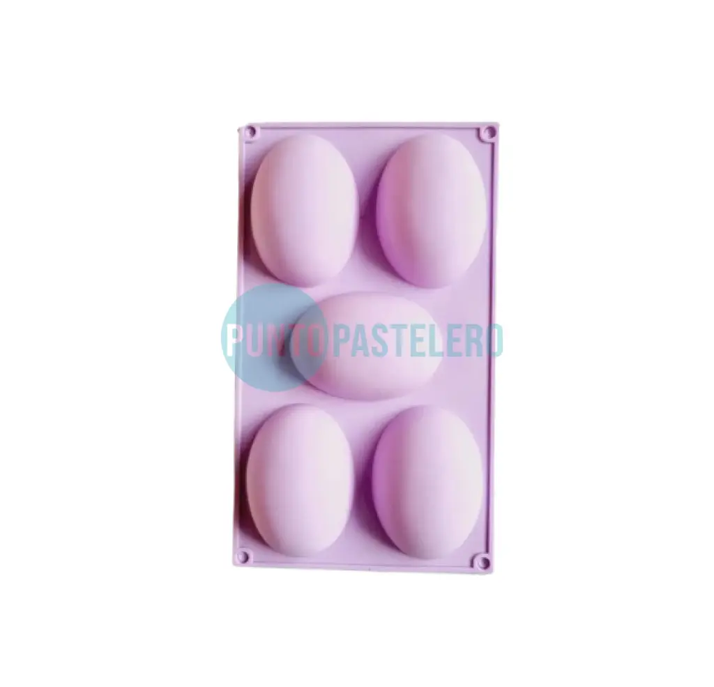 MOLDE SILICONA HUEVO DE PASCUA 10 CM (5 U.)
