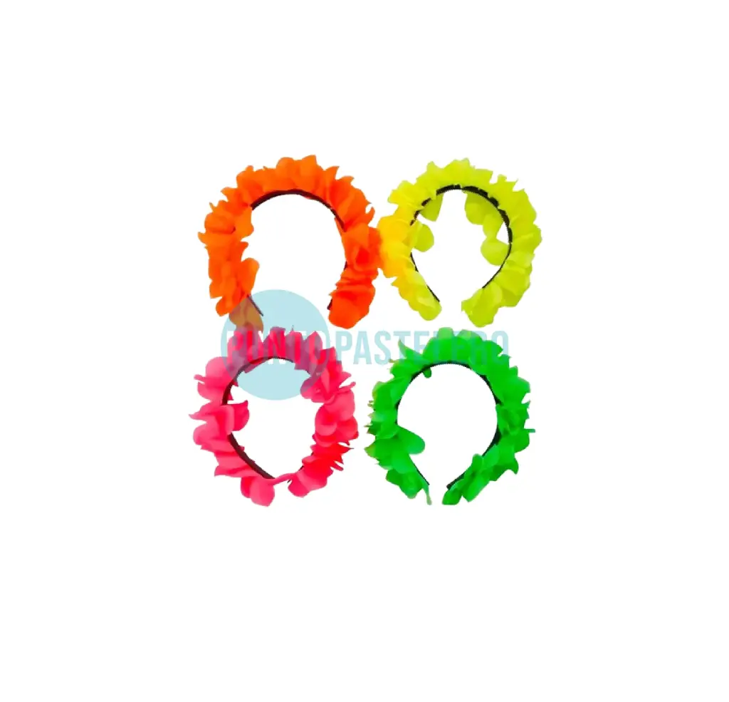 VINCHA DE PETALOS FLUO (COLORES SURTIDOS)