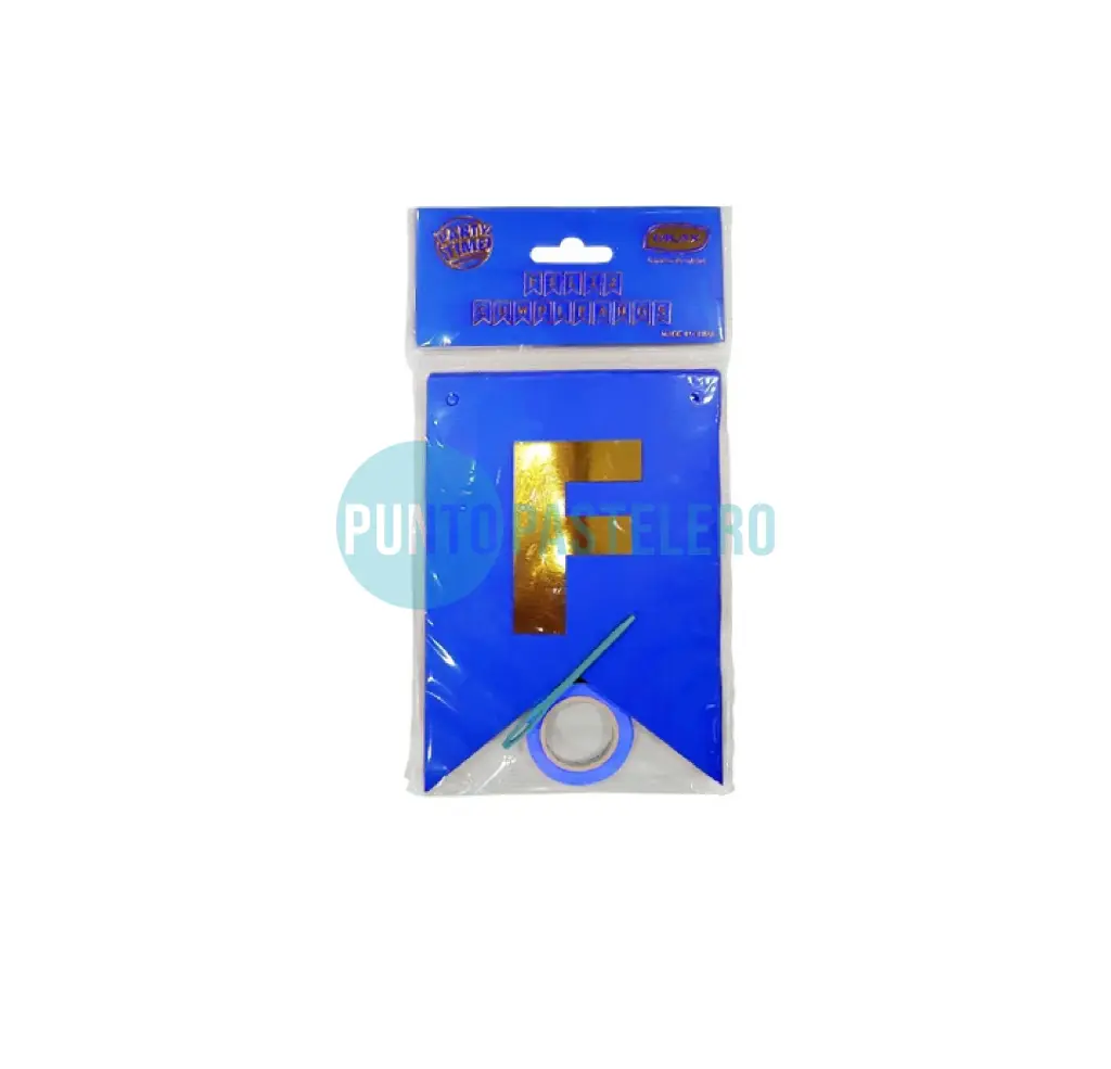 BANDERIN FELIZ CUMPLEAÑOS AZUL