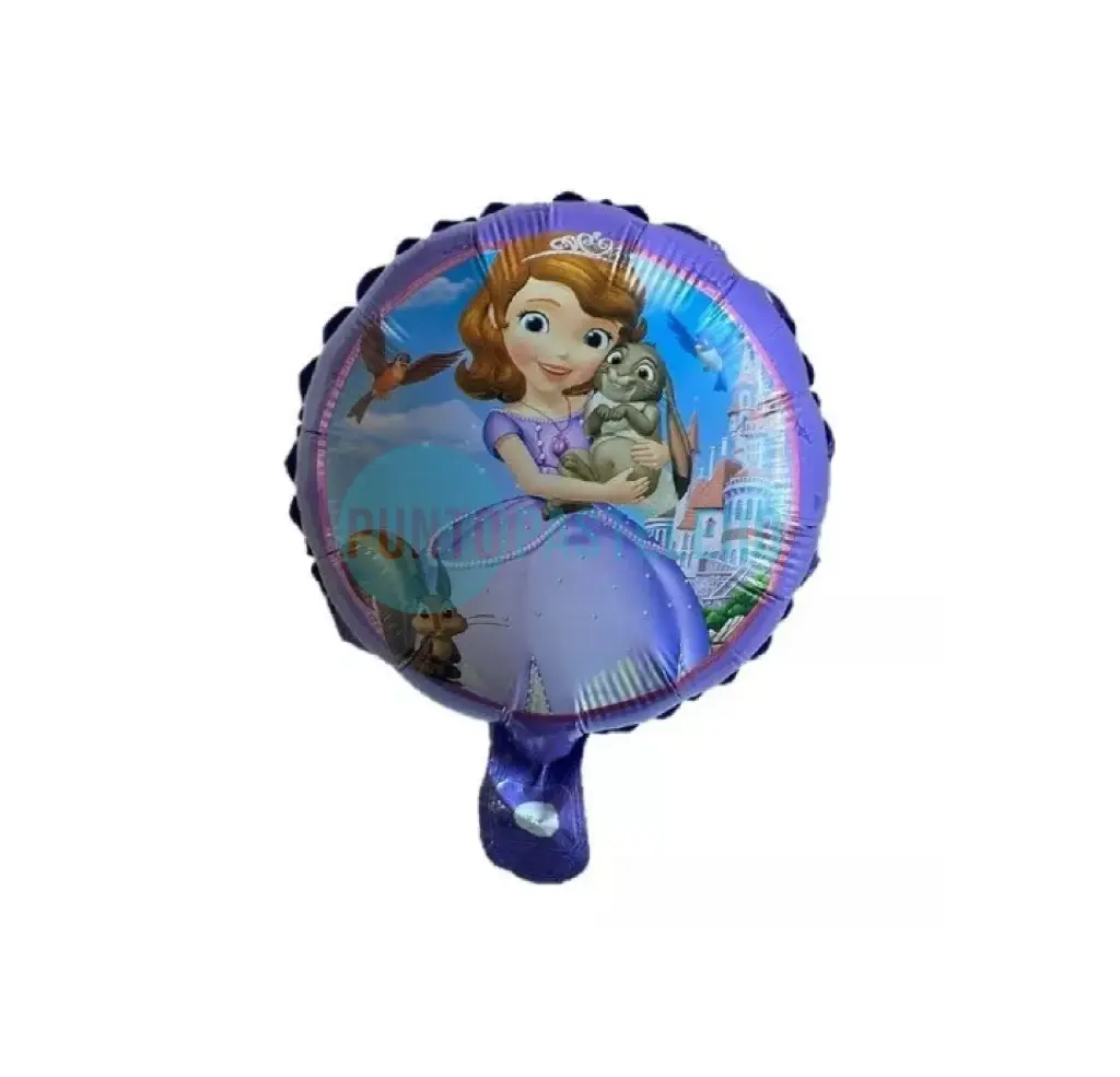 GLOBO METALIZADO PRINCESA SOFIA REDONDO (23 CM) [C3-F1]
