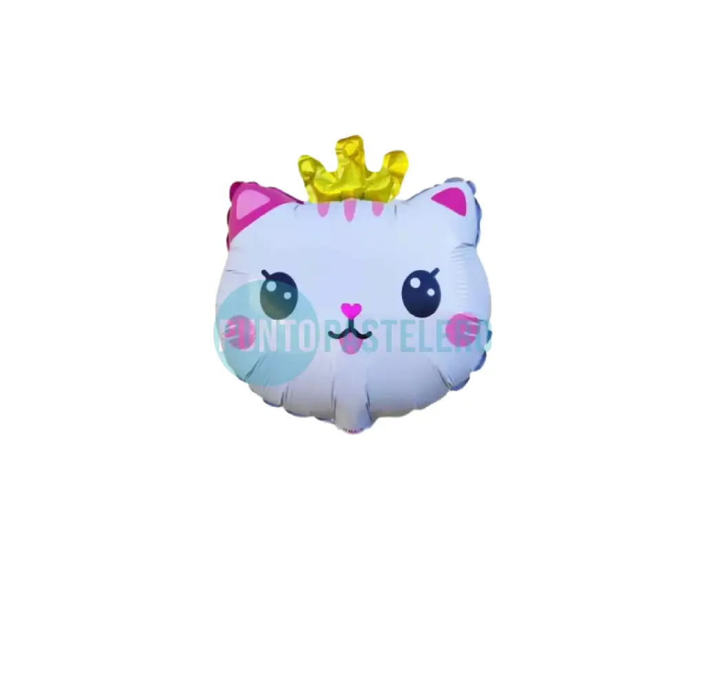 GLOBO METALIZADO GATITA CON CORONA MINI (36 CM) [25-5]