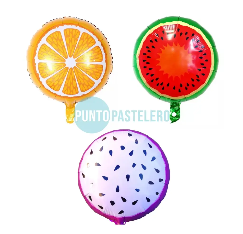 GLOBO METALIZADO FRUTAS 45 CM (COLORES VARIOS) [C1-F5]