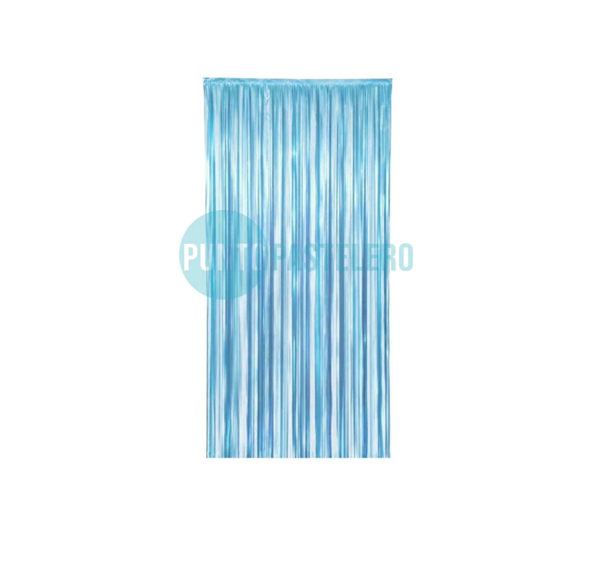 CORTINA METALIZADA CELESTE FOIL FRINGE (1 X 2 MT.)
