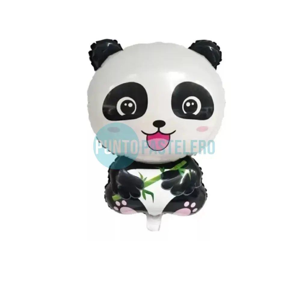 GLOBO METALIZADO PANDA CON BAMBU (70 CM) [18-5]
