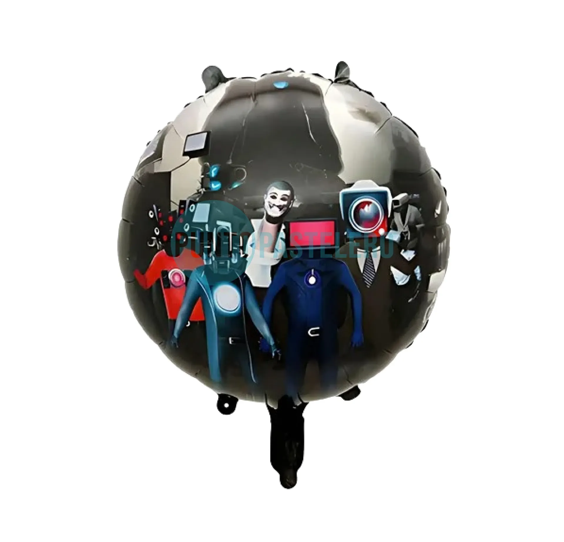 GLOBO METALIZADO SKIBIDI TOILET REDONDO (45 CM) [C3-A6]