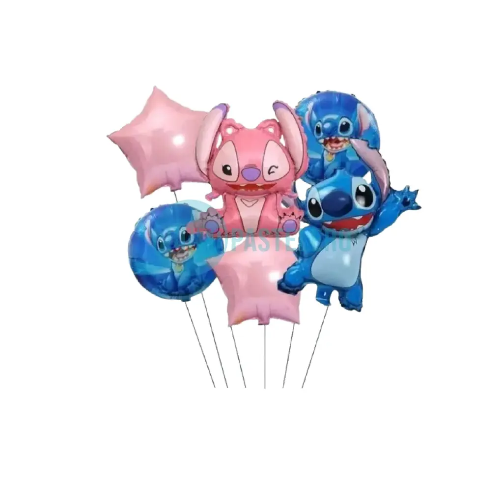 GLOBO METALIZADO STITCH ROSA (52X49 CM) [9-3]