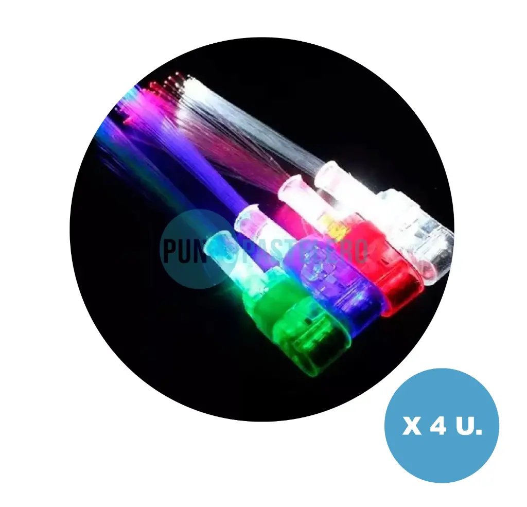 ANILLO LED FIBRA OPTICA (X 4 U.)