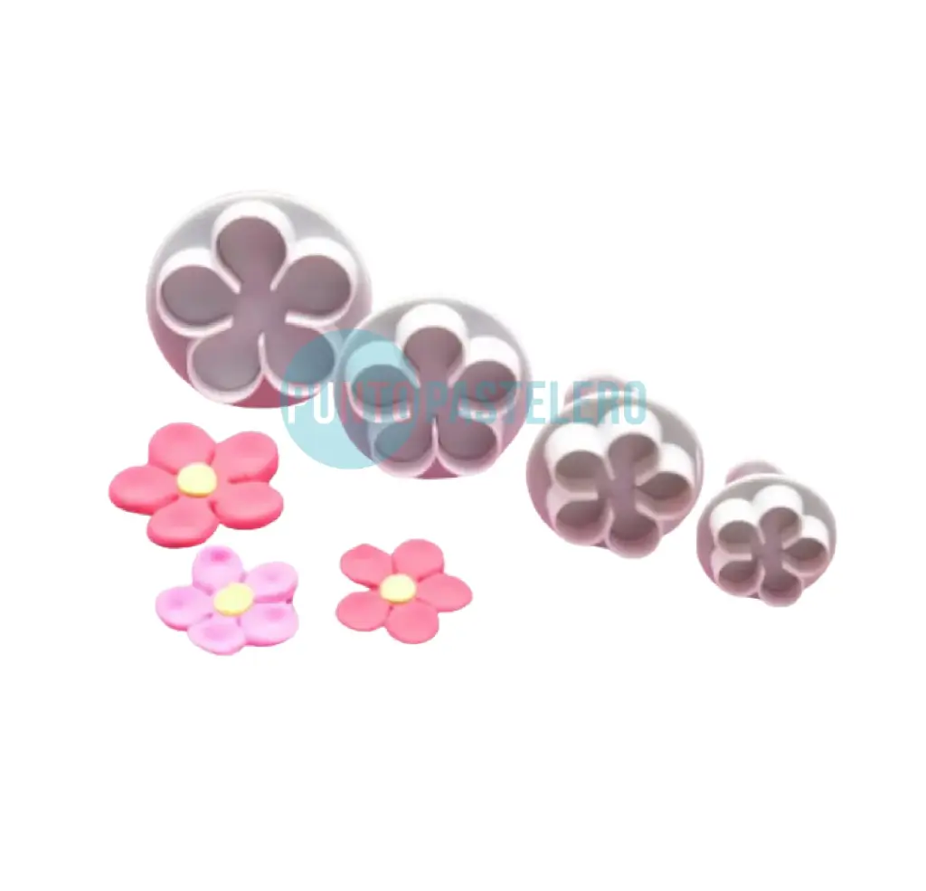 CORTANTE CON EXPULSOR FLOR SET (X 4 U.)