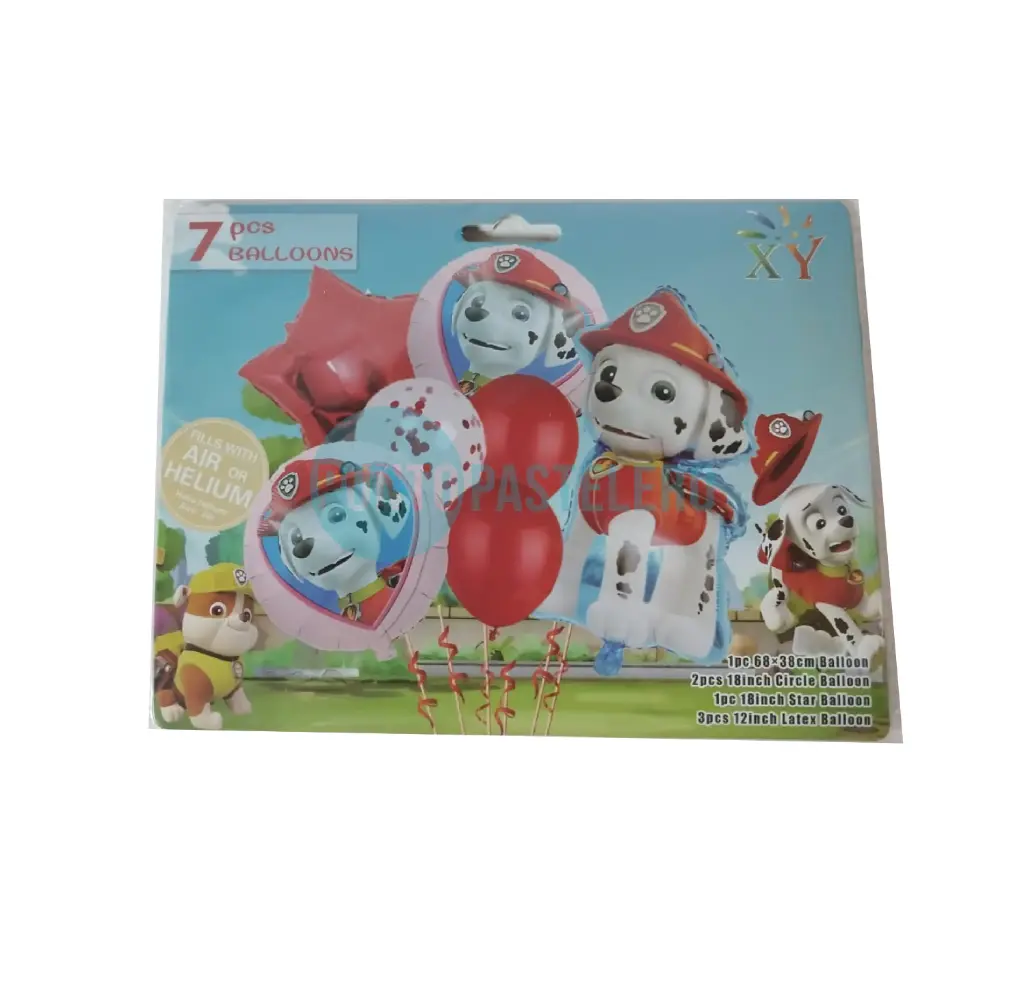 SET DE GLOBOS PAW PATROL MARSHALL (7 PIEZAS)