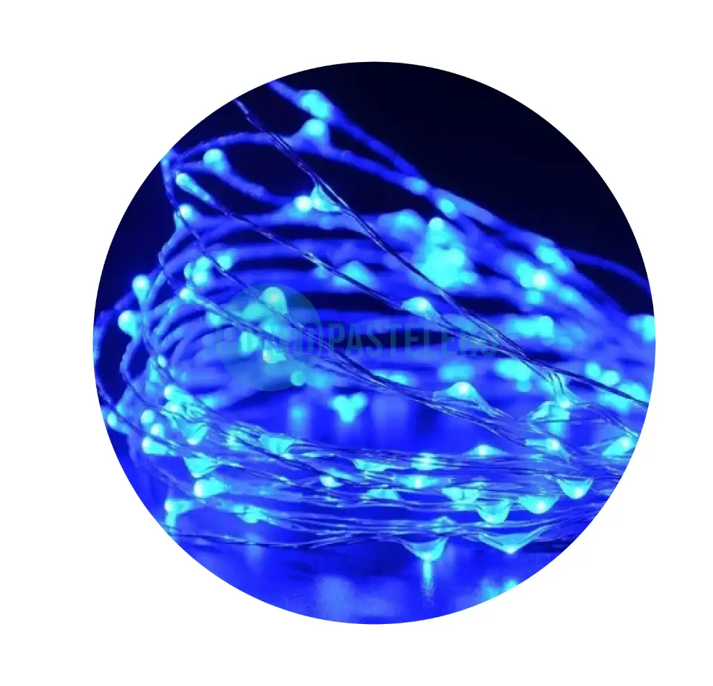 GUIRNALDA LED MICROALAMBRE (3 MT.) (AZUL)