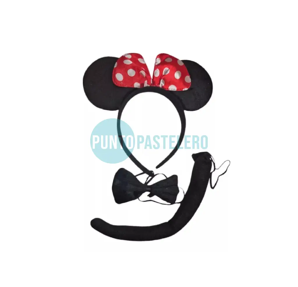 SET DISFRAZ MINNIE (VINCHA-COLA-MOÑO)