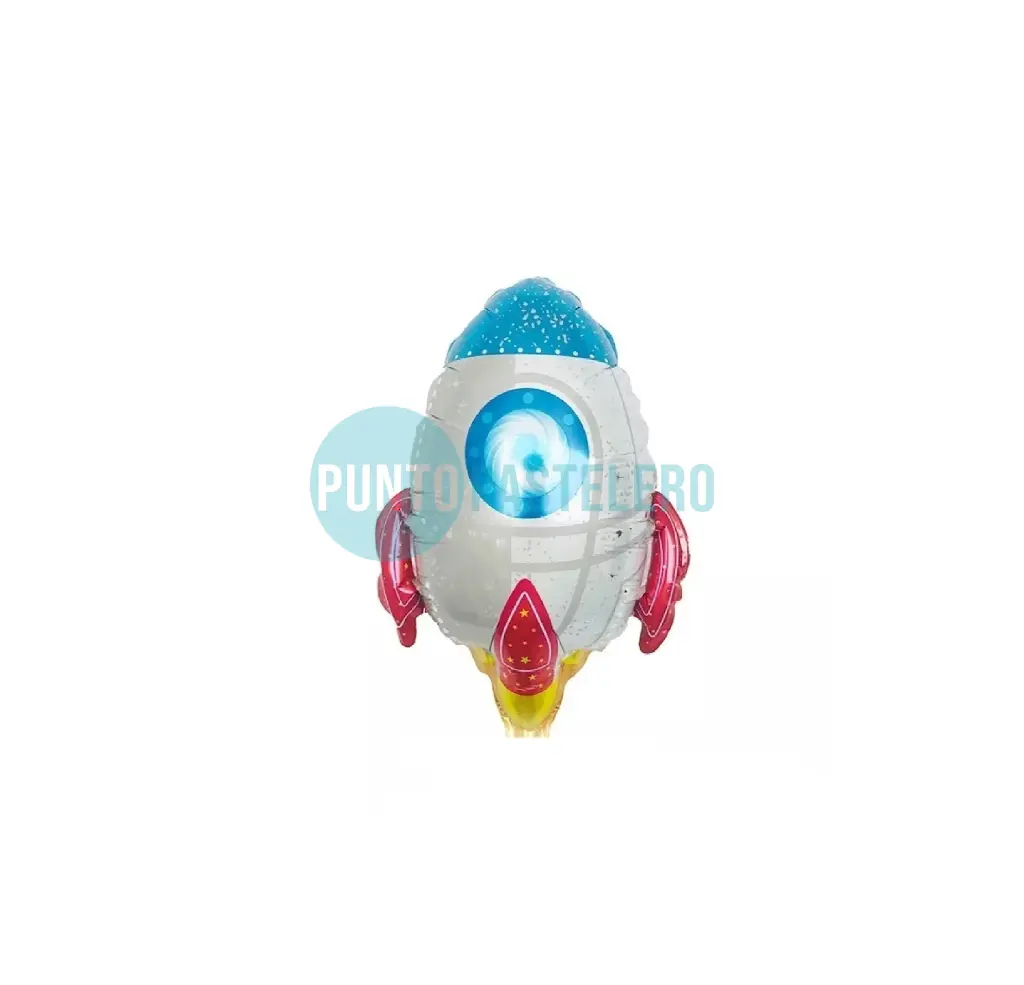 GLOBO METALIZADO COHETE ASTRONAUTA (40 CM) [36-3]