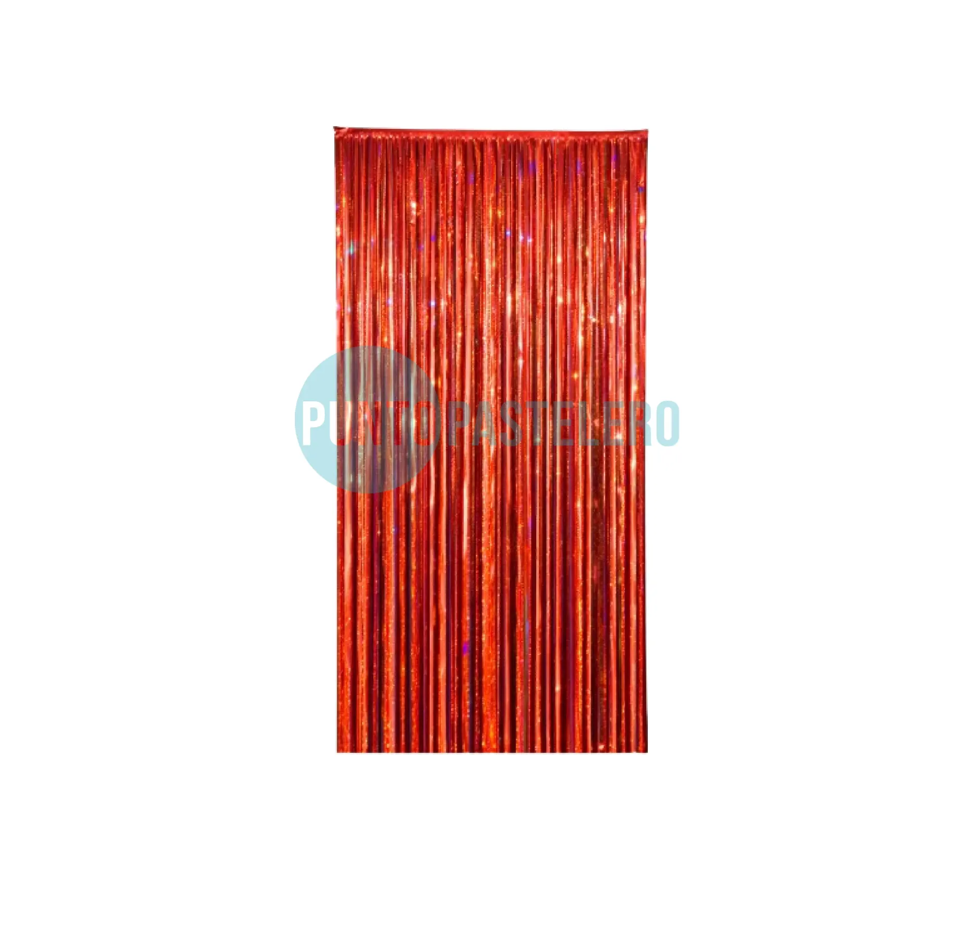 [CORROJ] CORTINA METALIZADA LASER ROJO FOIL FRINGE (1 X 2 MT.)