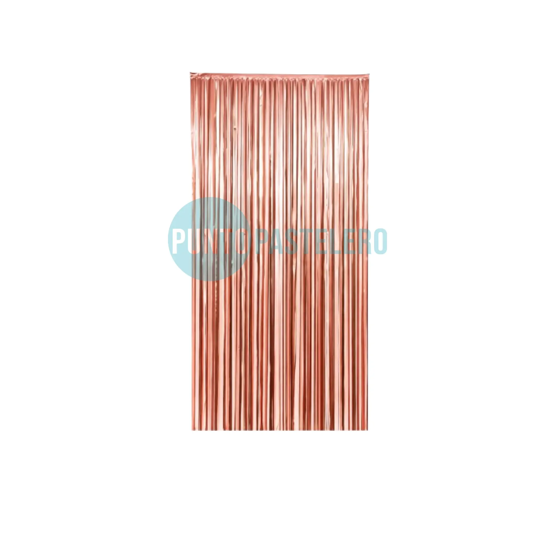 CORTINA METALIZADA ROSA GOLD FOIL FRINGE (1 X 2 MT.)