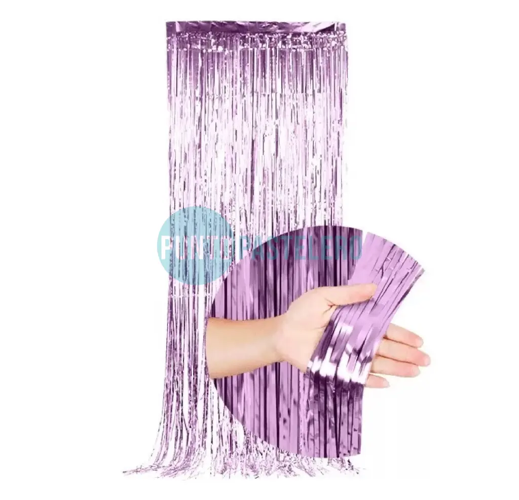 CORTINA METALIZADA LILA FRINGE (1 X 2 MT.)